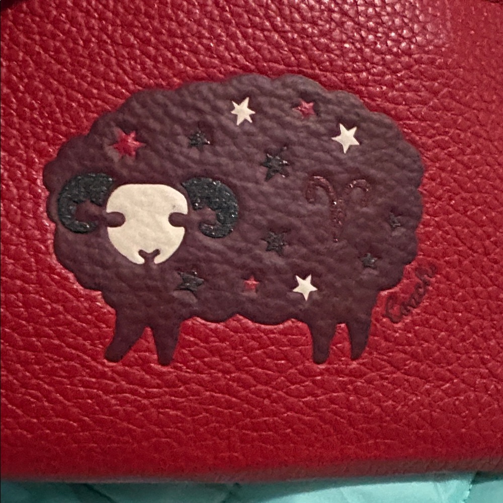 Coach Aries Red Leather Wristlet EUC HTF - Picture 3 of 13